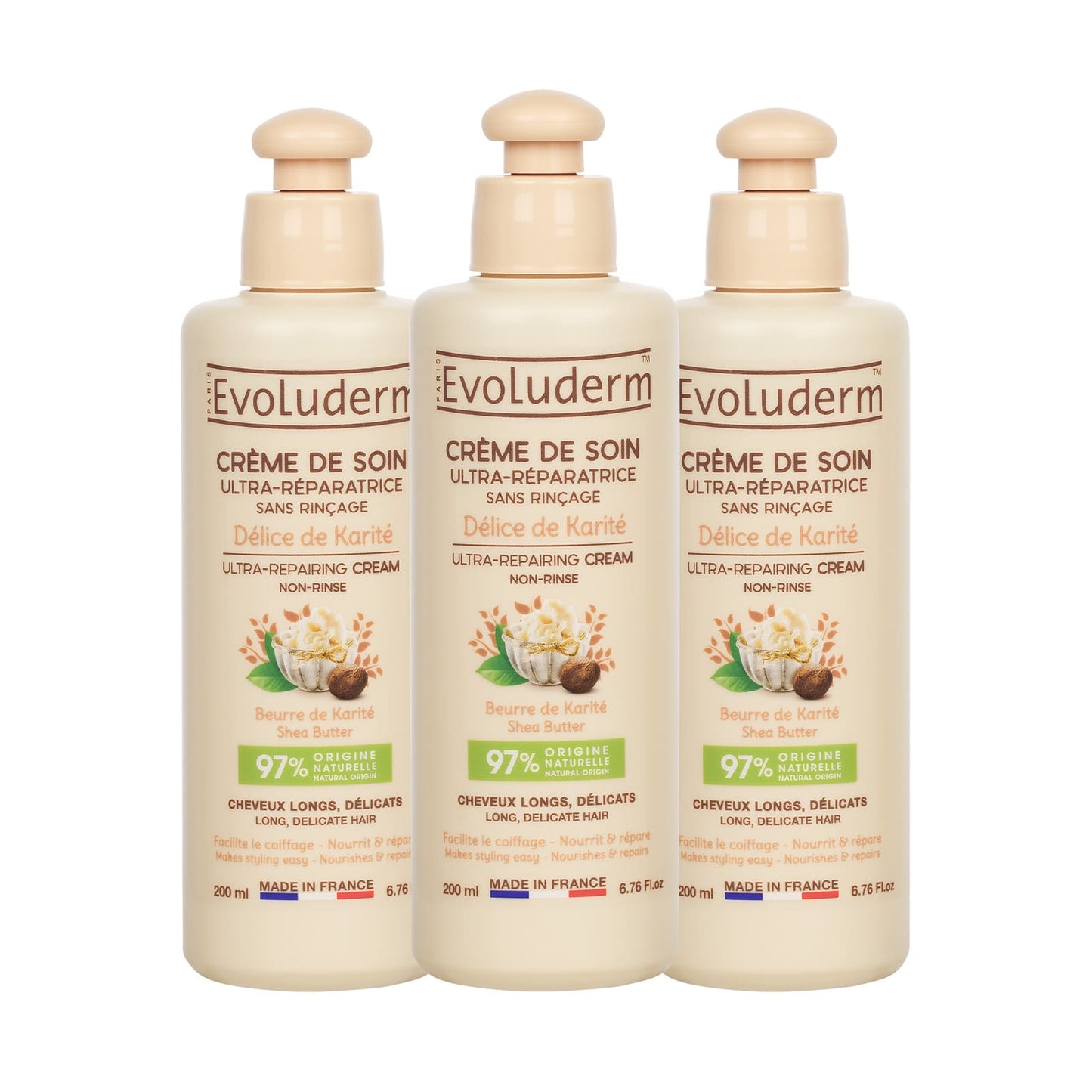 Lot de 3 Crèmes de Soin Ultra-Réparatrice Délice de Karité