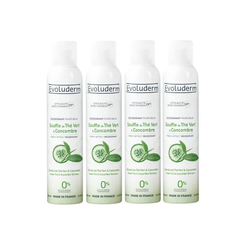 Lot de 4 Déodorants Fraîcheur Souffle de Thé Vert & Concombre