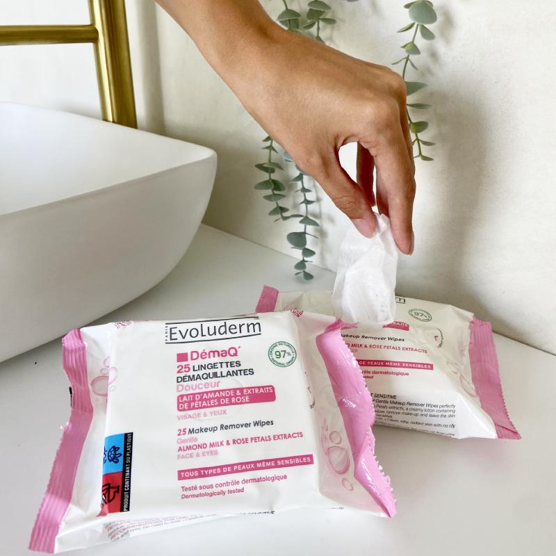 25 Lingettes Démaquillantes Douceur