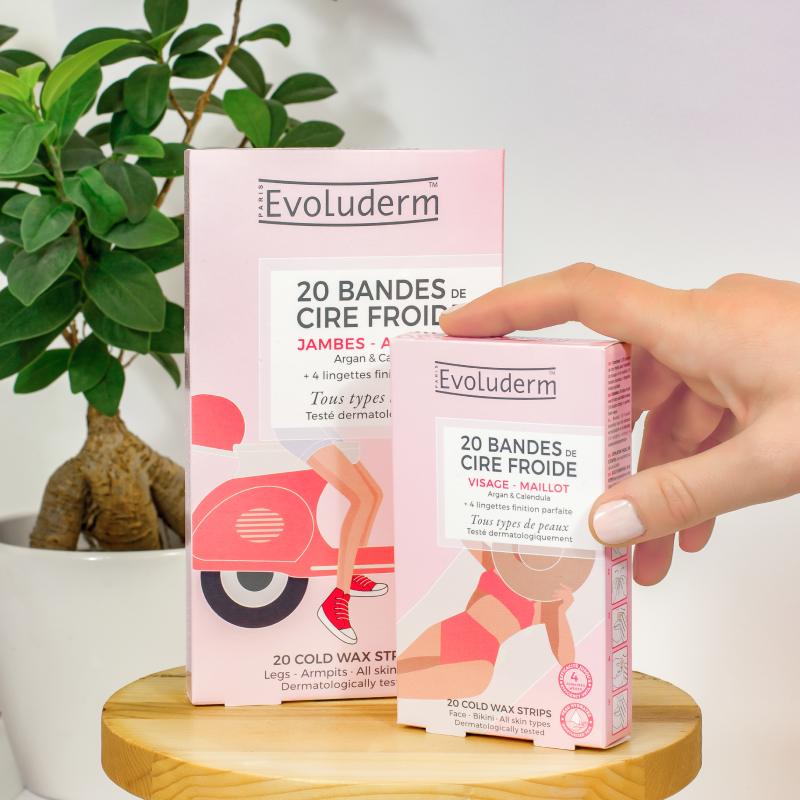 20 Bandes Dépilatoires de Cire Froide - Visage & Maillot