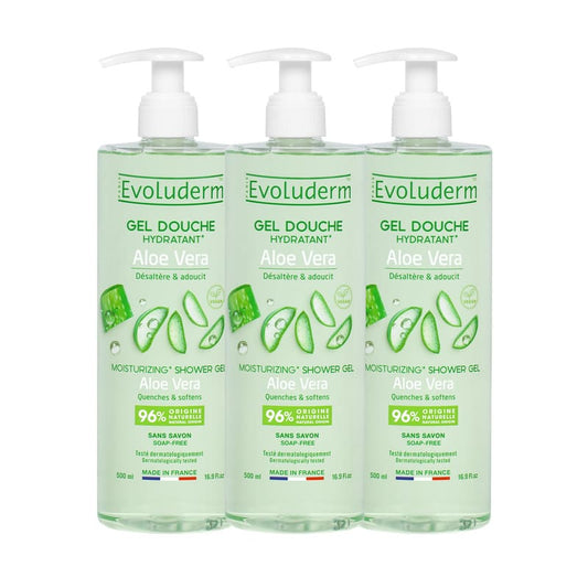 Lot de 3 Gels Douche Aloe Vera Hydratant