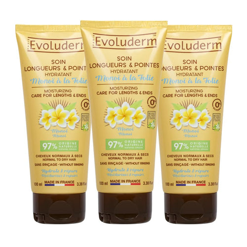 Lot de 3 Soin Longueurs & Pointes Hydratant Monoï à la Folie