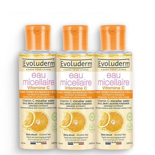 Lot de 3 Eaux Micellaire Démaquillante Vitamine C