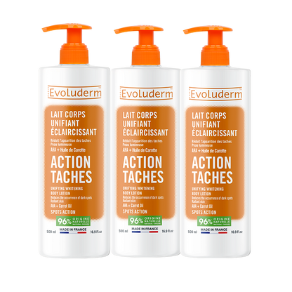 Lot de 3 Lait Corps Unifiant Éclaircissant Action Tâches