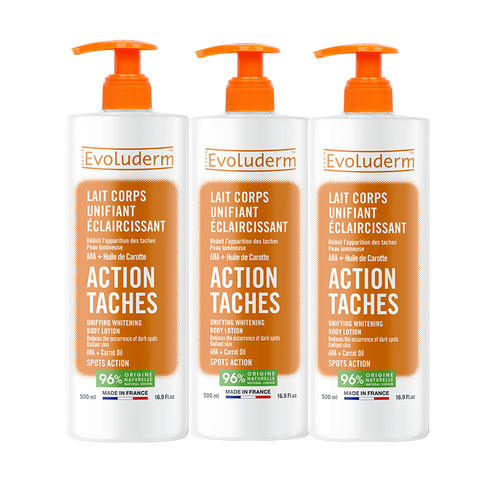 Lot de 3 Lait Corps Unifiant Éclaircissant Action Tâches