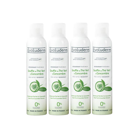 Lot de 4 Déodorants Fraîcheur Souffle de Thé Vert & Concombre