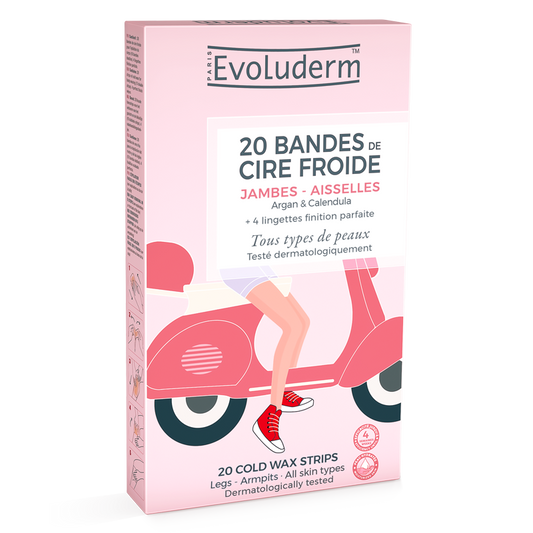 20 Bandes Dépilatoires de Cire Froide - Jambes & Aisselles